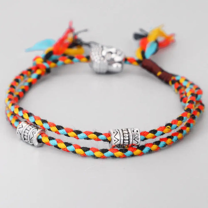Buddha Stones Head Serenity String Bracelet - Colorful - Bracelet