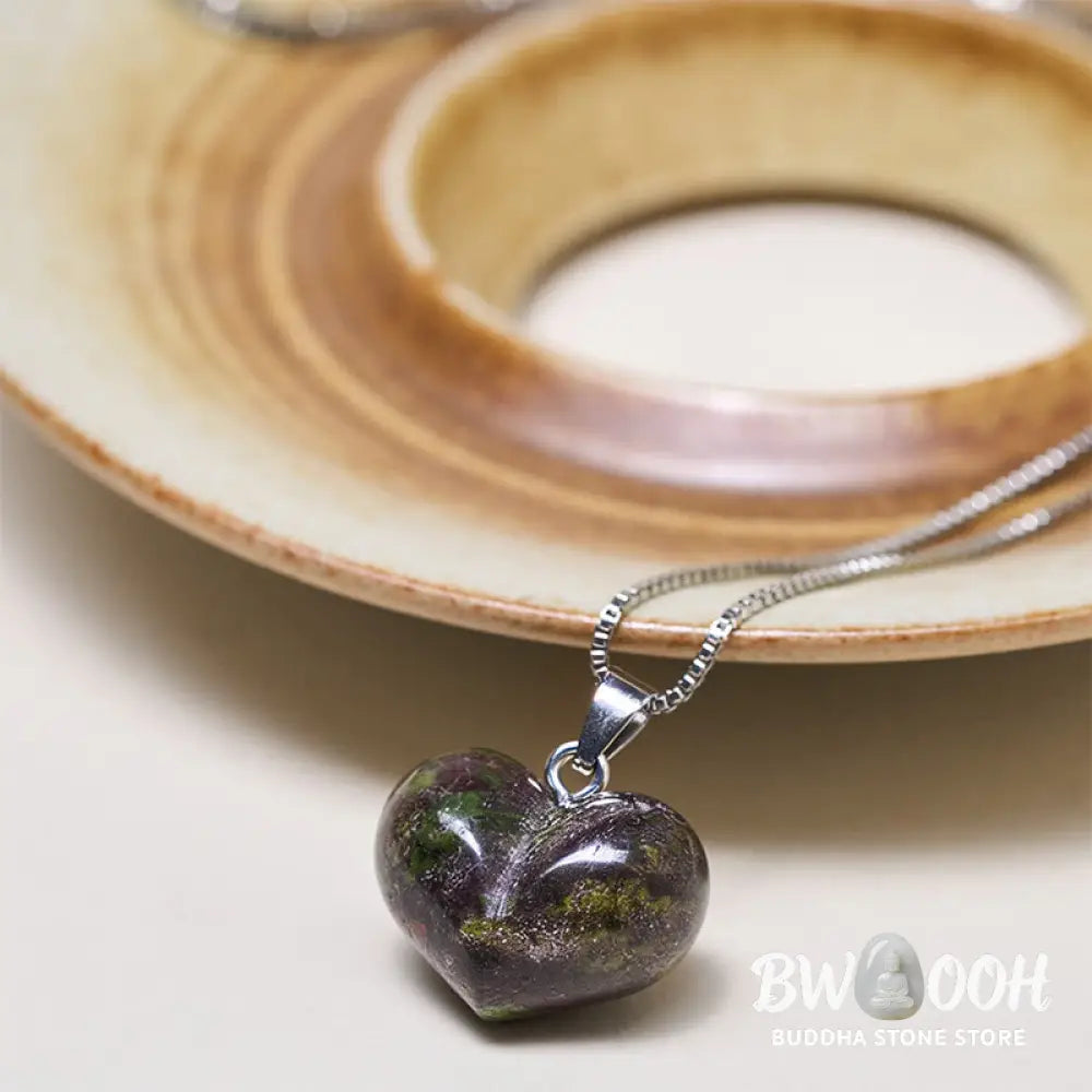Buddha Stones Heart Design Amethyst Topaz Pink Crystal Opal Tiger Eye White Crystal Red Jasper Amazonite Green