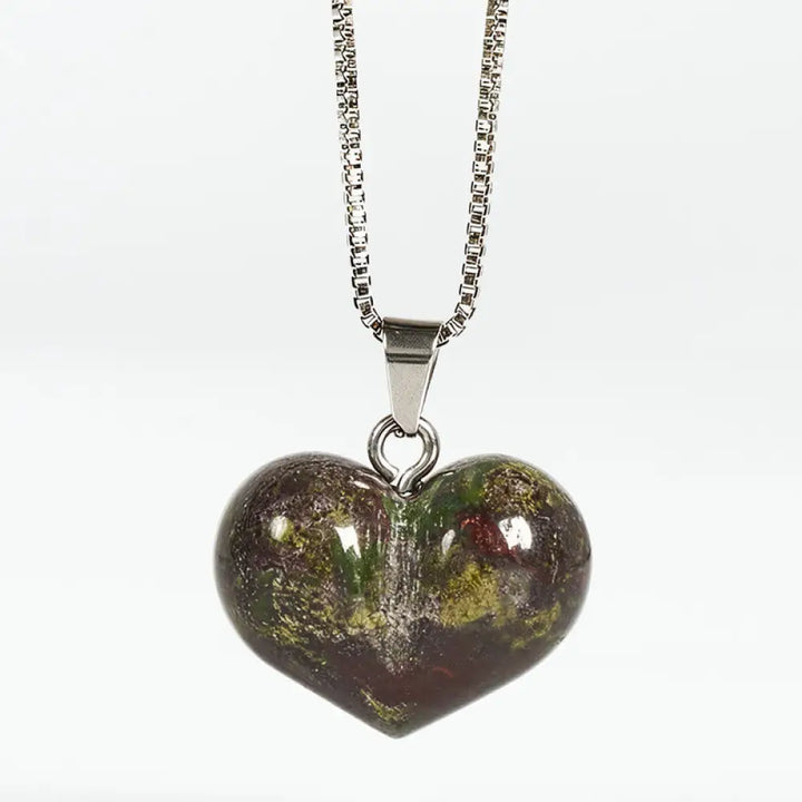 Buddha Stones Heart Design Amethyst Topaz Pink Crystal Opal Tiger Eye White Crystal Red Jasper Amazonite Green