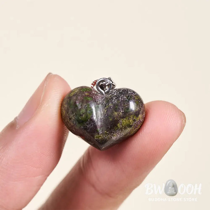 Buddha Stones Heart Design Amethyst Topaz Pink Crystal Opal Tiger Eye White Crystal Red Jasper Amazonite Green