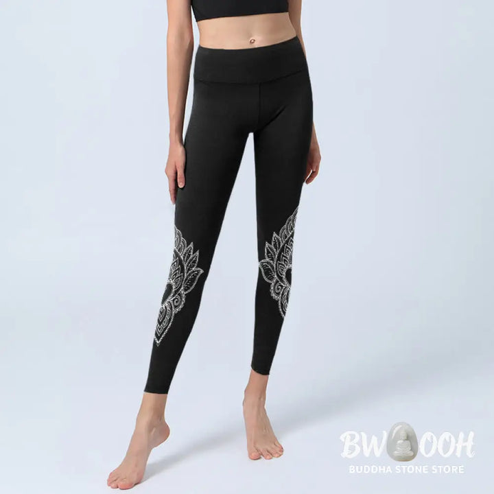 BWOOOH printed yoga leggings - Heart-shaped Petals Flowers Print Gym Le