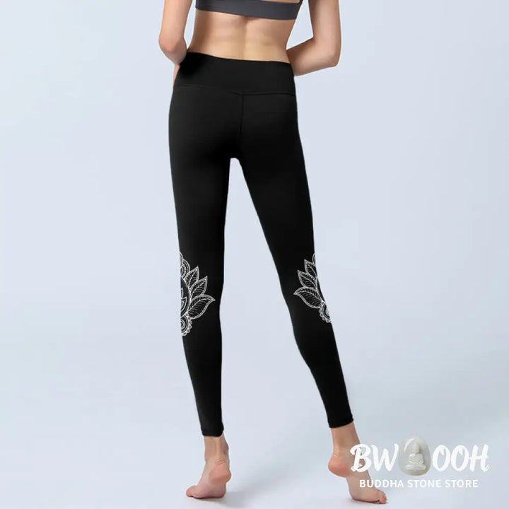 BWOOOH printed yoga leggings - Heart-shaped Petals Flowers Print Gym Le