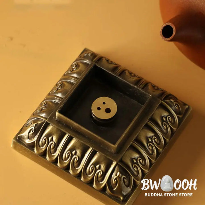 BWOOOH Heart Sutra Alloy Incense Holder Healing Home Decoration Incense Burner - Decorations Incense Burner