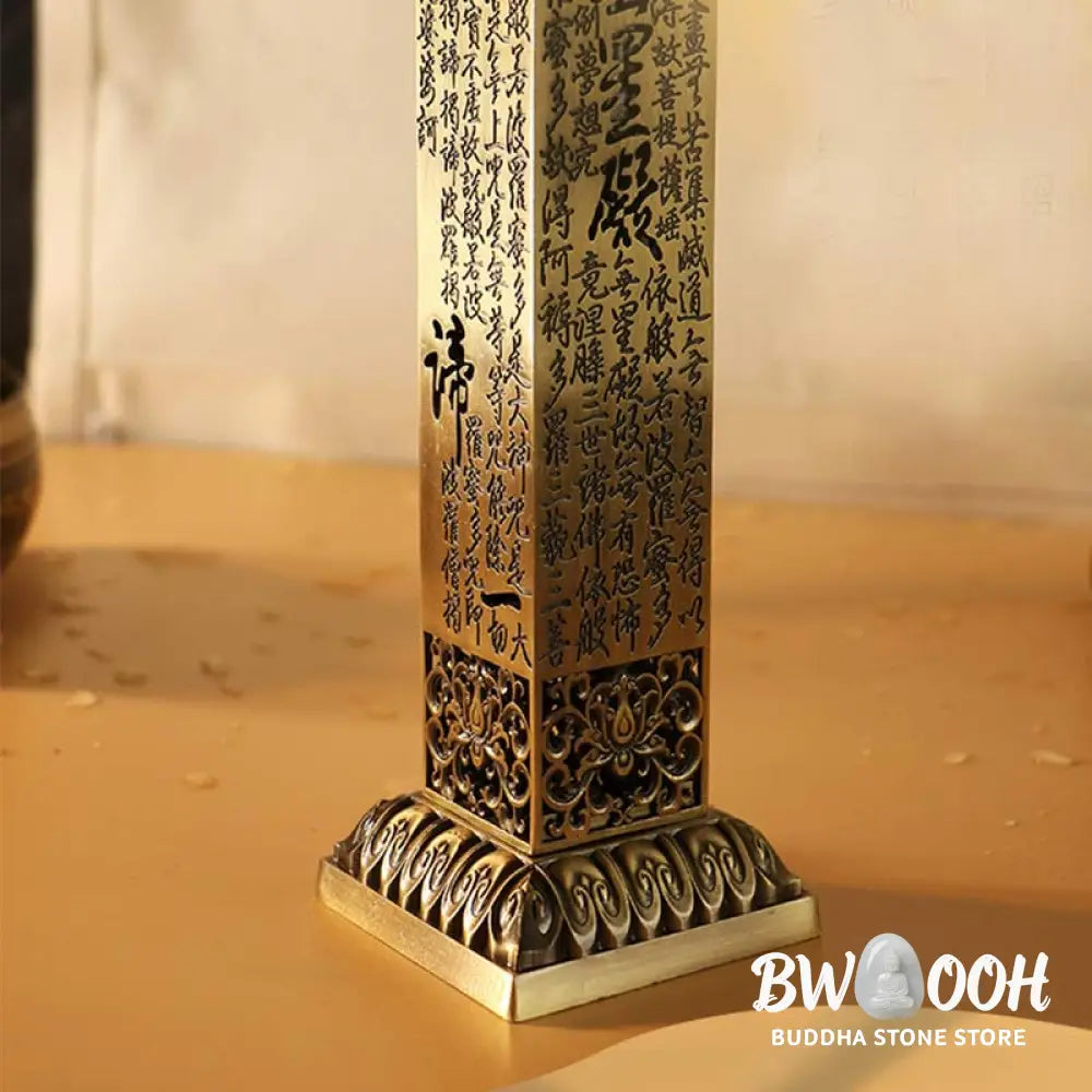 BWOOOH Heart Sutra Alloy Incense Holder Healing Home Decoration Incense Burner - Decorations Incense Burner