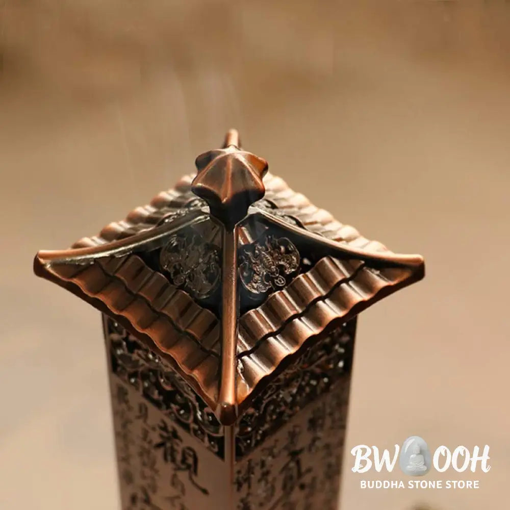 BWOOOH Heart Sutra Alloy Incense Holder Healing Home Decoration Incense Burner - Decorations Incense Burner