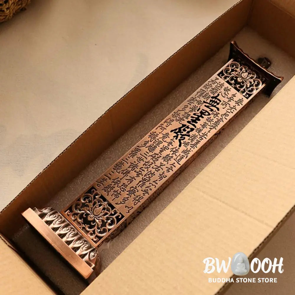 BWOOOH Heart Sutra Alloy Incense Holder Healing Home Decoration Incense Burner - Decorations Incense Burner
