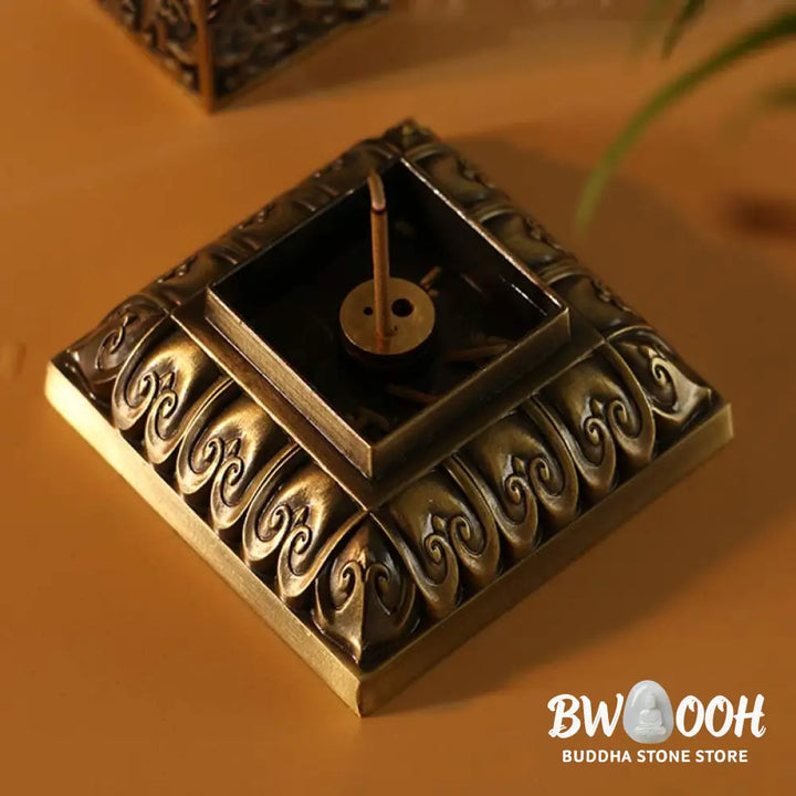 BWOOOH Heart Sutra Alloy Incense Holder Healing Home Decoration Incense Burner - Decorations Incense Burner