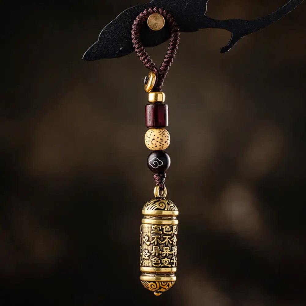 BWOOOH Heart Sutra Copper Key Chain