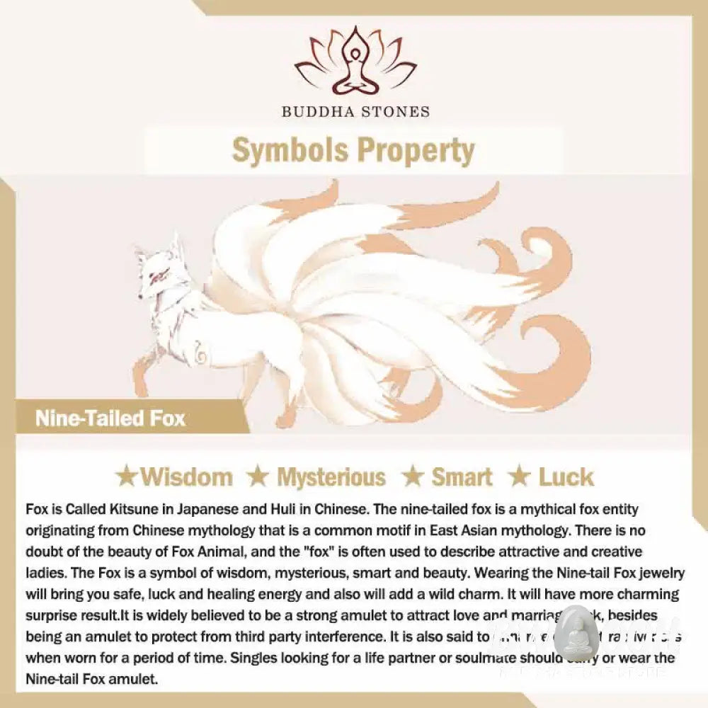 Buddha Stones Hetian Cyan Jade Nine Tailed Fox Luck Necklace String Pendant - BWOOOH - Hetian Cyan Jade (Success ♥