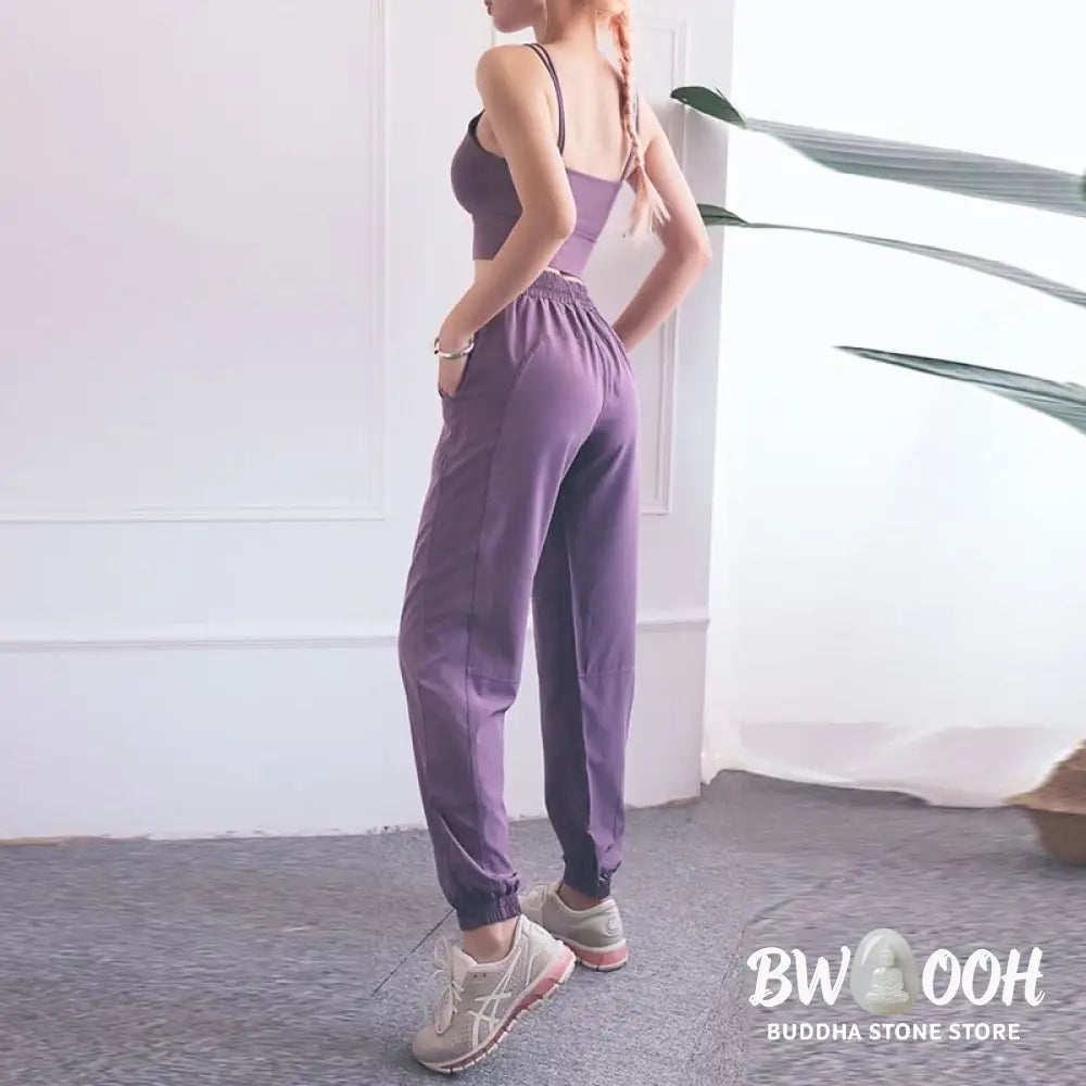 BWOOOH printed yoga pants - High Waist Fitness Yoga Sports Jogger Tr
