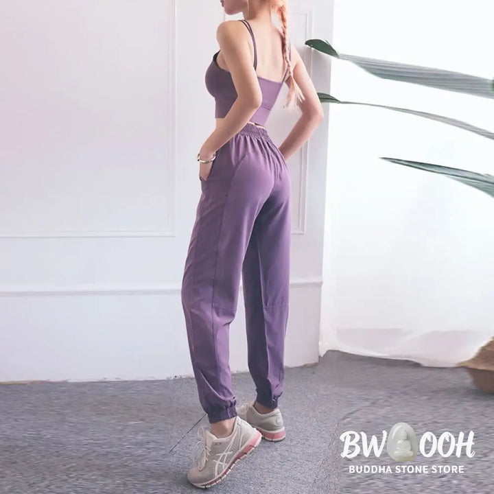 BWOOOH printed yoga pants - High Waist Fitness Yoga Sports Jogger Tr