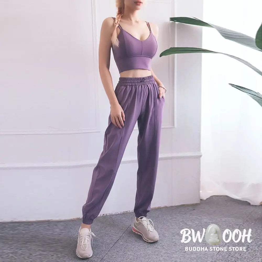 BWOOOH printed yoga pants - High Waist Fitness Yoga Sports Jogger Tr