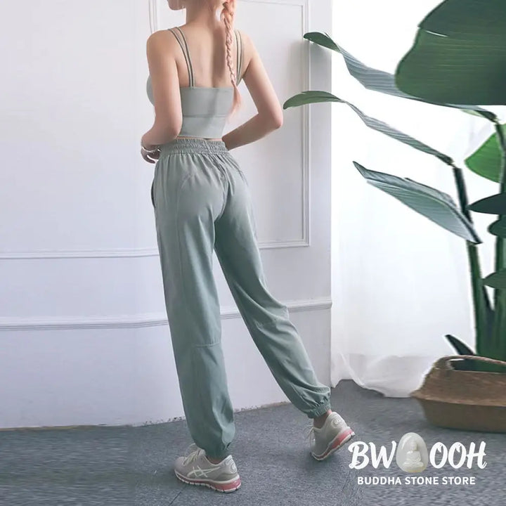 BWOOOH printed yoga pants - High Waist Fitness Yoga Sports Jogger Tr