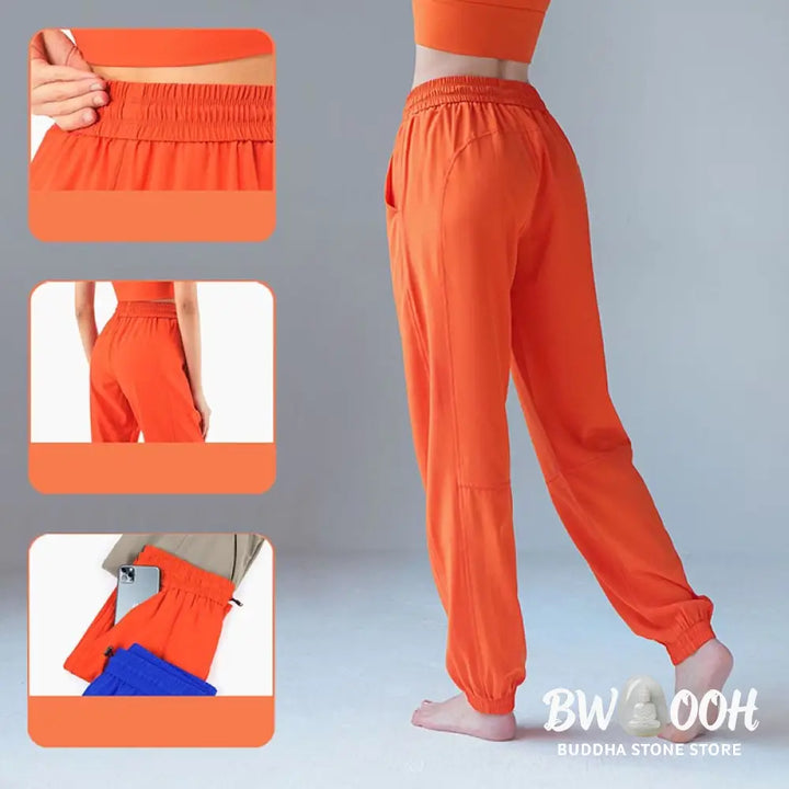 BWOOOH printed yoga pants - High Waist Fitness Yoga Sports Jogger Tr