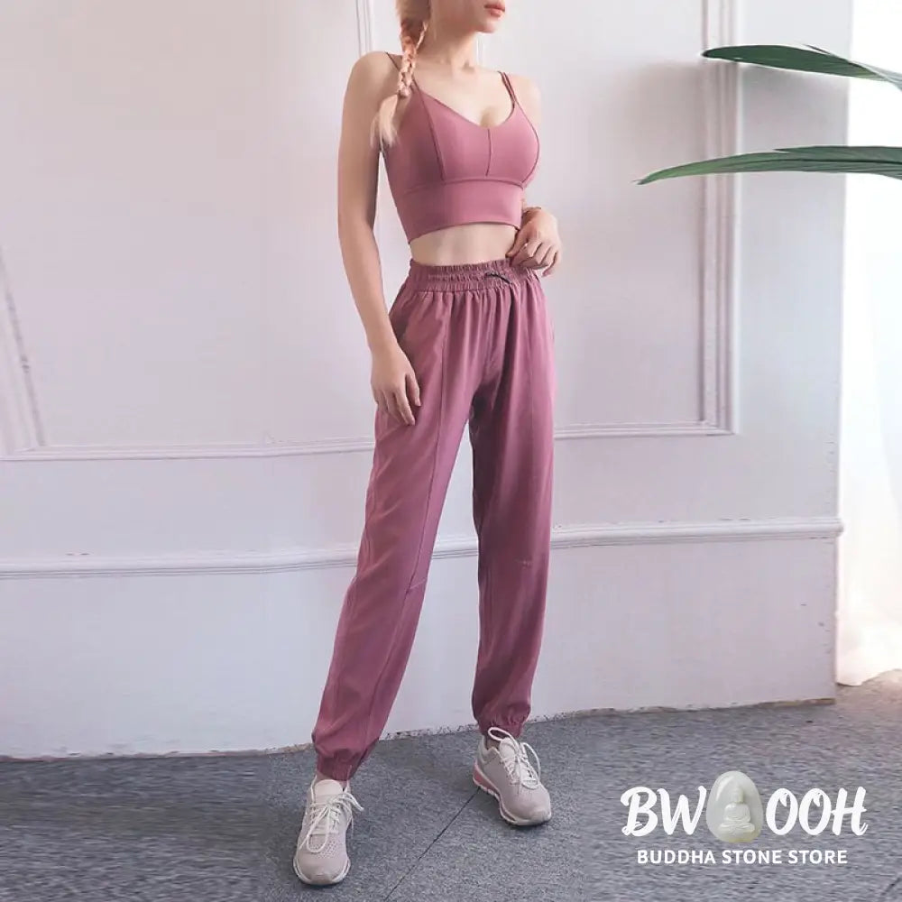 BWOOOH printed yoga pants - High Waist Fitness Yoga Sports Jogger Tr