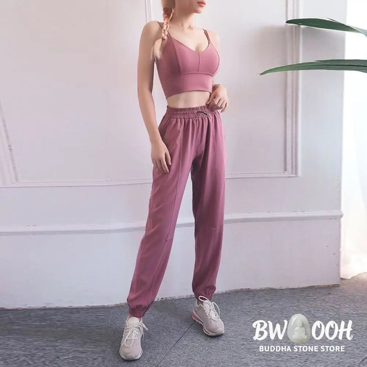 BWOOOH printed yoga pants - High Waist Fitness Yoga Sports Jogger Tr