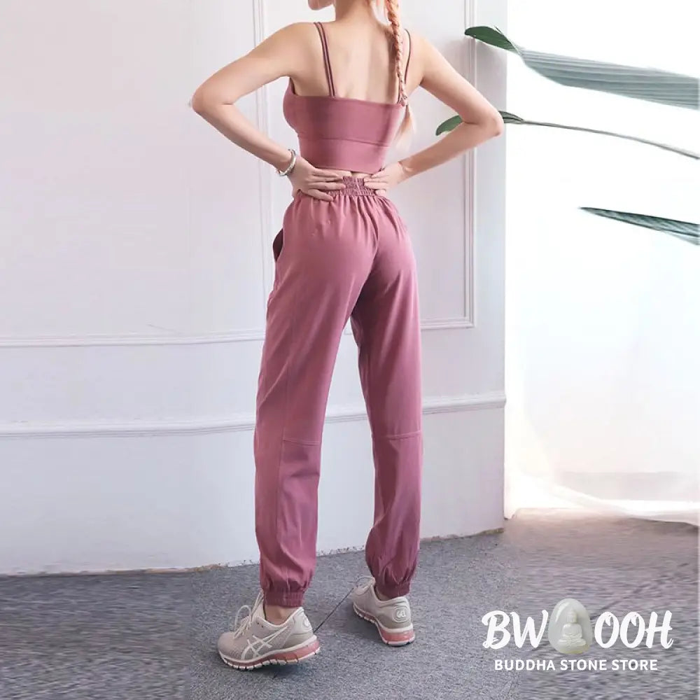 BWOOOH printed yoga pants - High Waist Fitness Yoga Sports Jogger Tr