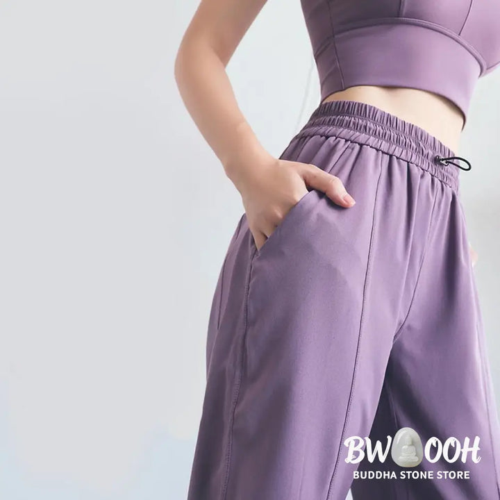 BWOOOH printed yoga pants - High Waist Fitness Yoga Sports Jogger Tr