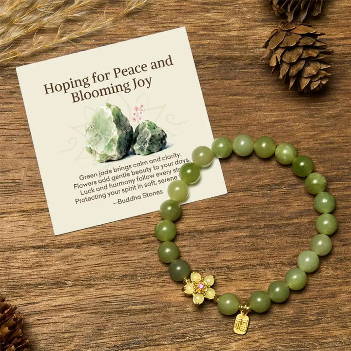 BWOOOH "Hoping for Peace and Blooming Joy" Green Jade Bra