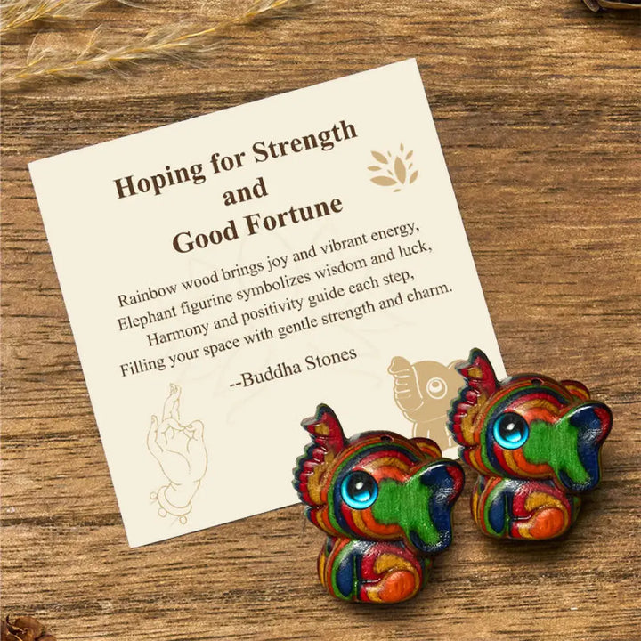 BWOOOH handcrafted Buddha statue - "Hoping for Strength and Good Fortu