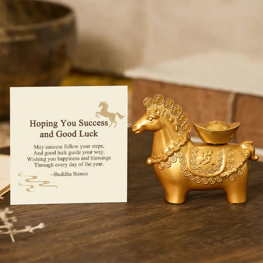 BWOOOH copper Buddha statue - "Hoping You Success and Good Luck" 