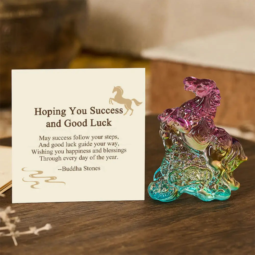 BWOOOH handcrafted Buddha statue - "Hoping You Success and Good Luck" 