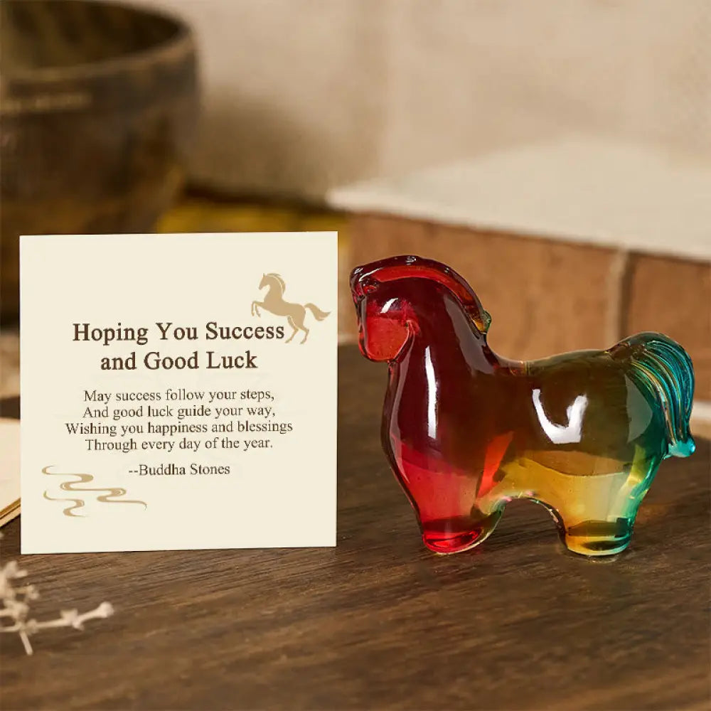 BWOOOH handcrafted Buddha statue - "Hoping You Success and Good Luck" 