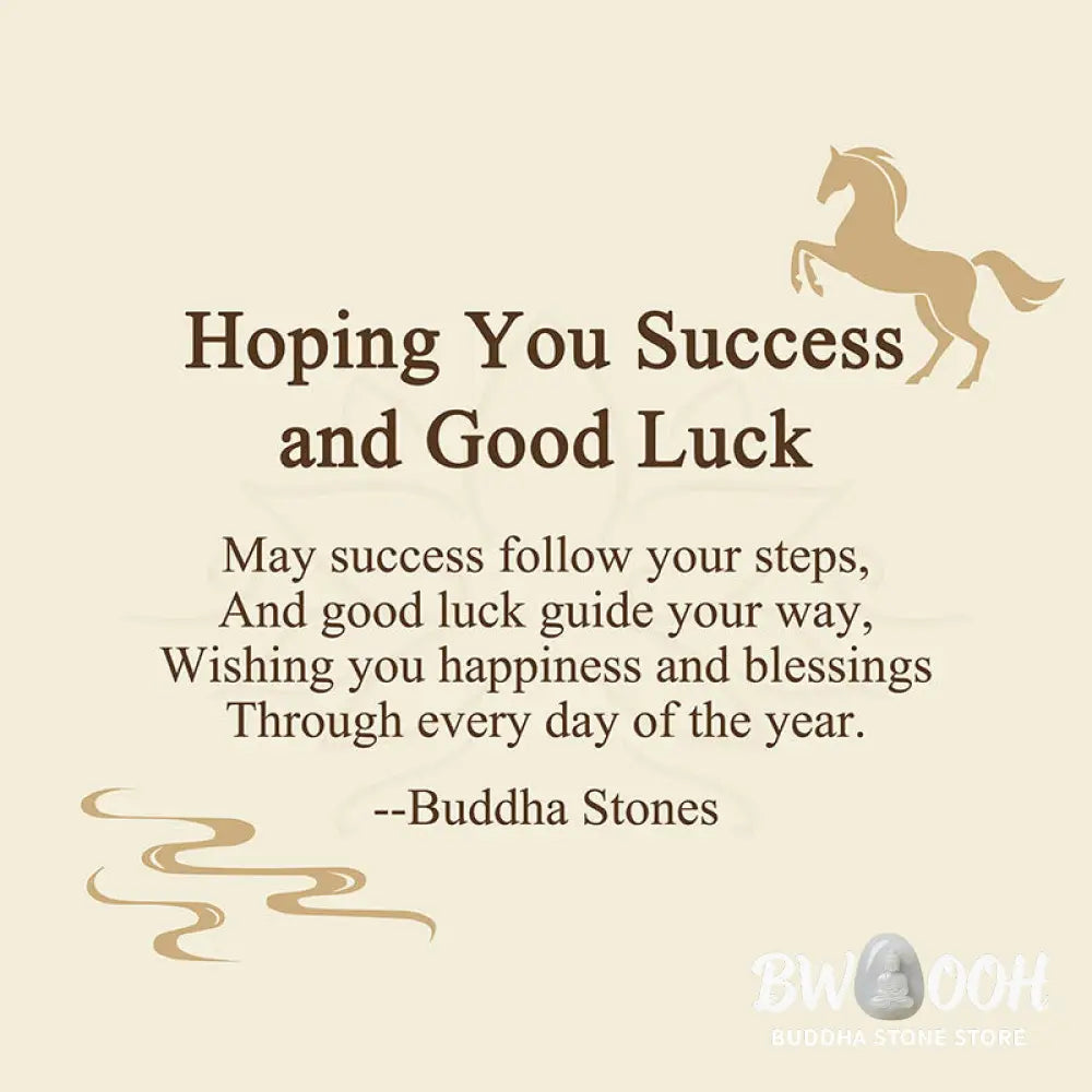 Buddha Stones 'Hoping You Success and Good Luck' Year Of The Horse Mini Colorful Liuli Crystal Decoration Includes Gift