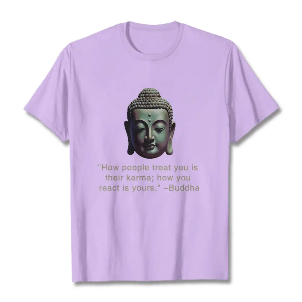 Buddha Stones How People Treat You Is Their Karma Buddha Tee T-shirt - Plum / S - T-Shirts