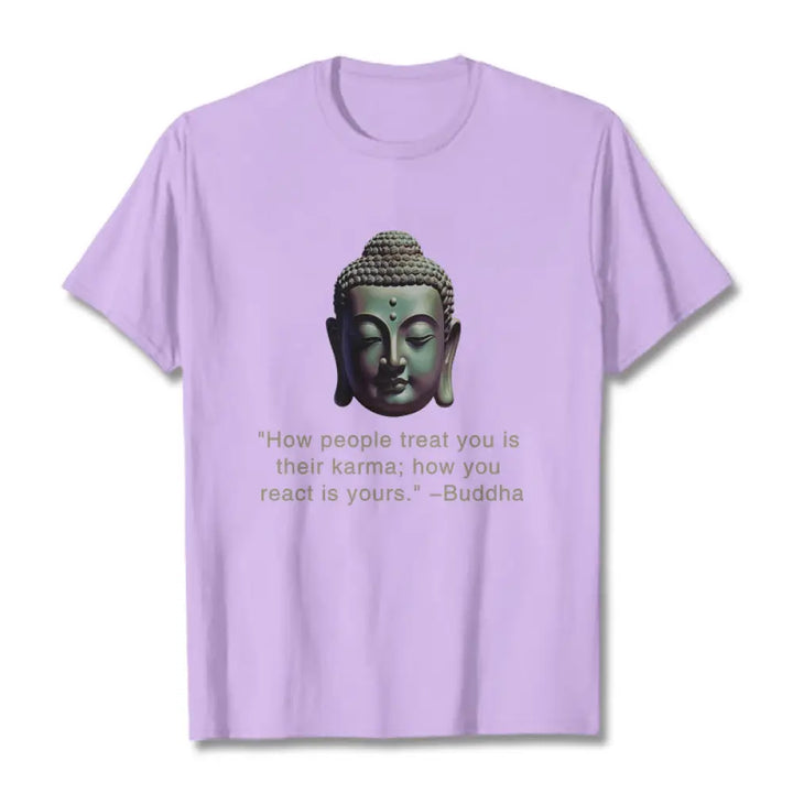 Buddha Stones How People Treat You Is Their Karma Buddha Tee T-shirt - Plum / S - T-Shirts