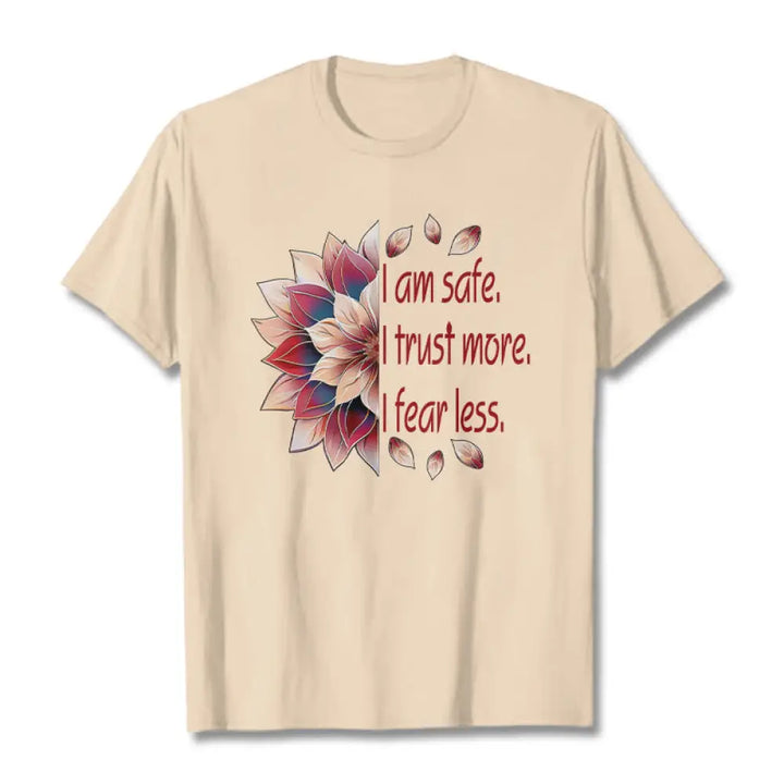 Buddha Stones I Am Safe Tee T-shirt - Bisque / S - T-Shirts