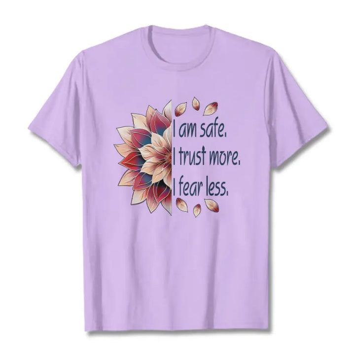 Buddha Stones I Am Safe Tee T-shirt - Plum / S - T-Shirts