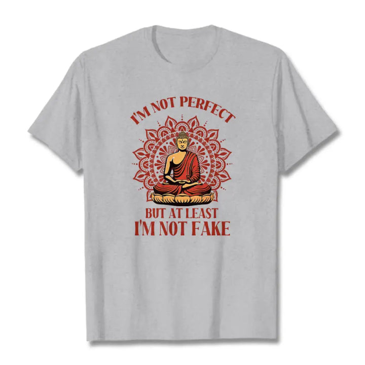 Buddha Stones I’m Not Perfect Tee T-shirt - LightGrey / S - T-Shirts