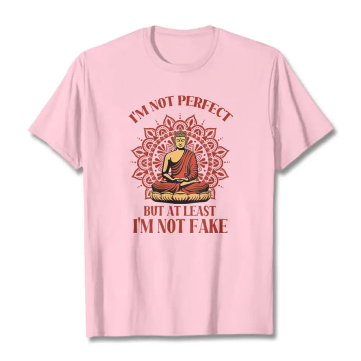 Buddha Stones I’m Not Perfect Tee T-shirt - LightPink / S - T-Shirts