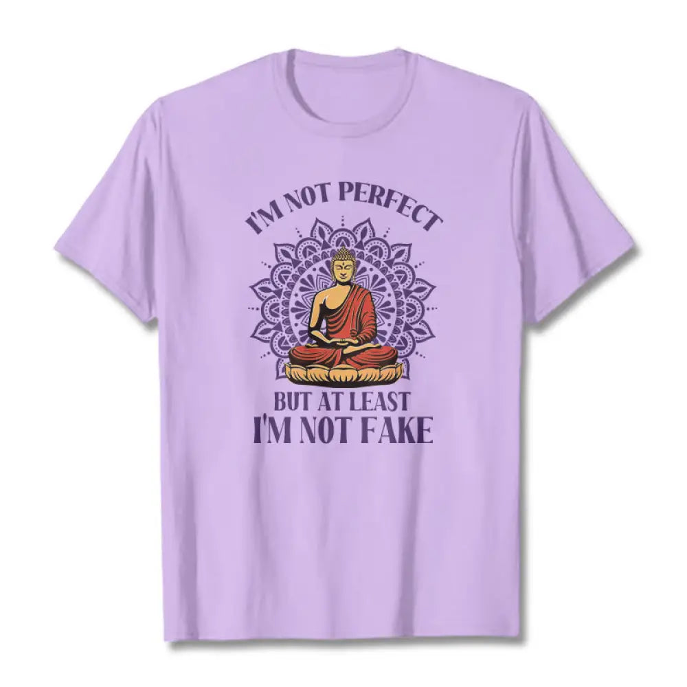 Buddha Stones I’m Not Perfect Tee T-shirt - Plum / S - T-Shirts