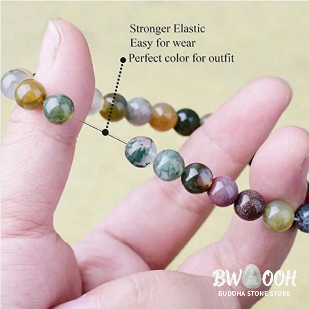 Buddha Stones India Agate Beads Luck Yoga Bracelet - BWOOOH - Bracelet