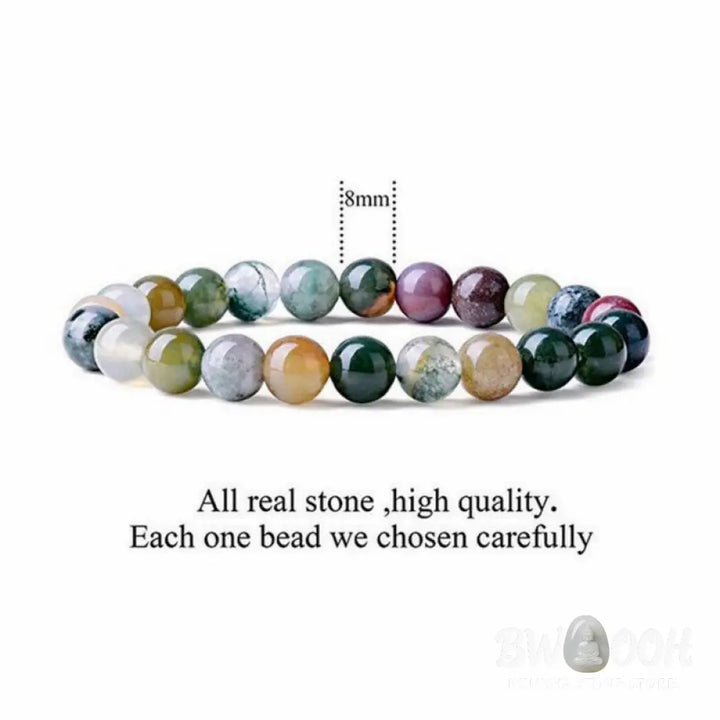 Buddha Stones India Agate Beads Luck Yoga Bracelet - BWOOOH - Bracelet
