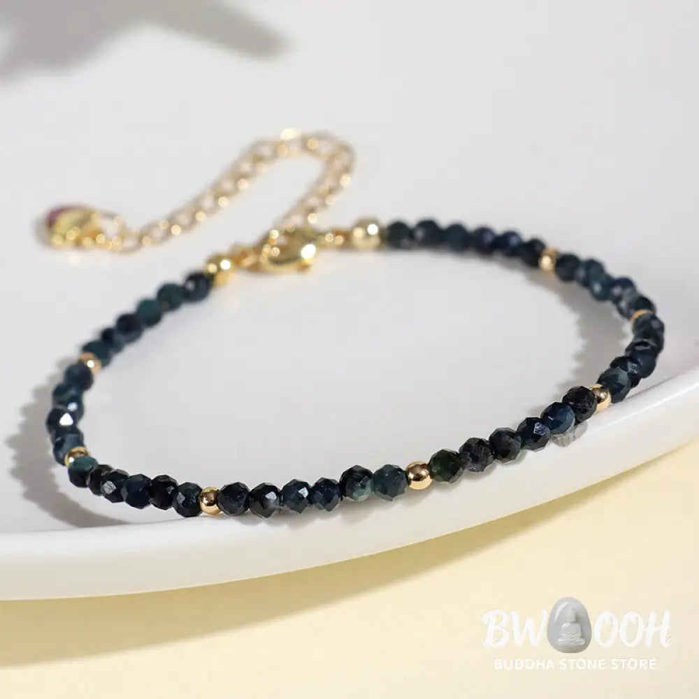 Buddha Stones Indicolite Tourmaline Copper Beads Wisdom Bracelet - BWOOOH - Bracelet