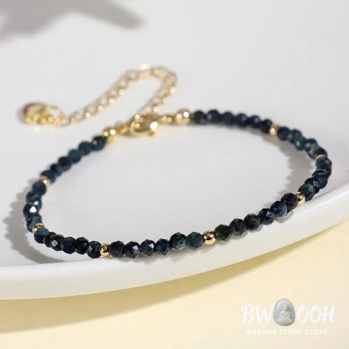 Buddha Stones Indicolite Tourmaline Copper Beads Wisdom Bracelet - BWOOOH - Bracelet