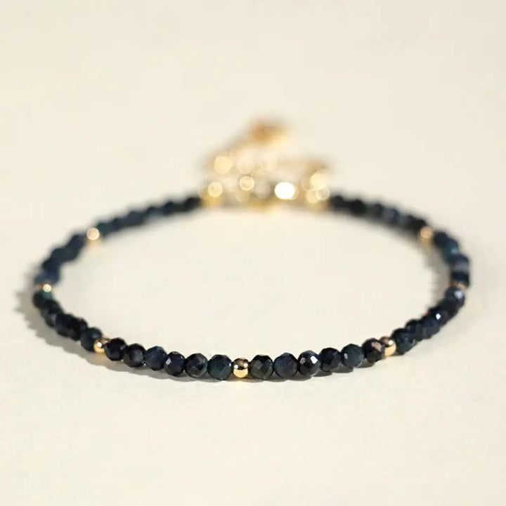 Buddha Stones Indicolite Tourmaline Copper Beads Wisdom Bracelet - BWOOOH - 3mm Indicolite Tourmaline Copper Bead(Inner