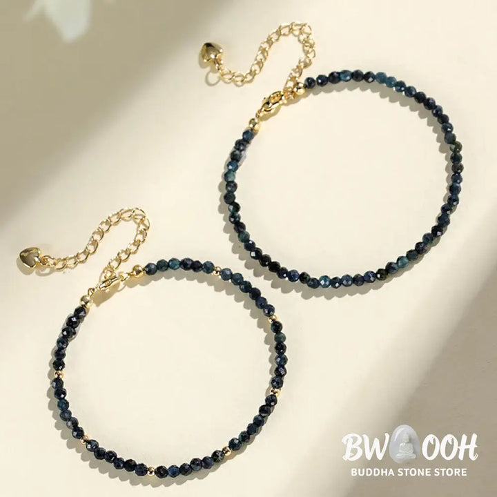 Buddha Stones Indicolite Tourmaline Copper Beads Wisdom Bracelet - BWOOOH - Bracelet