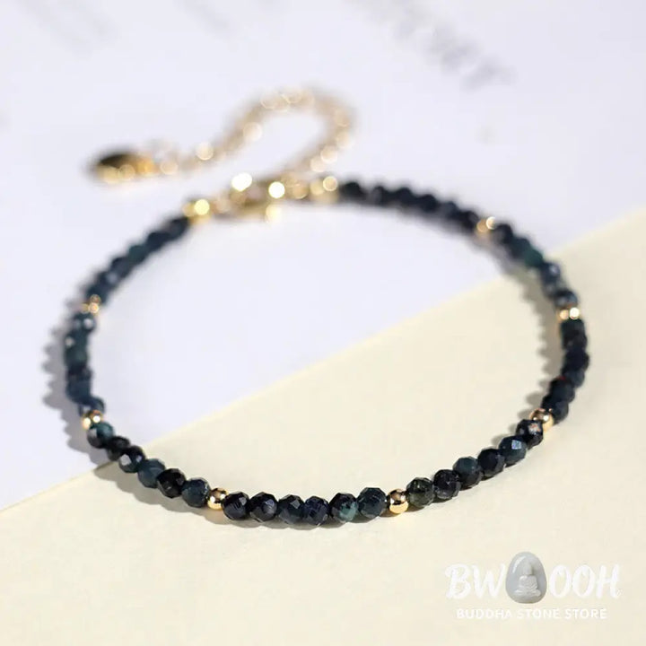 Buddha Stones Indicolite Tourmaline Copper Beads Wisdom Bracelet - BWOOOH - Bracelet