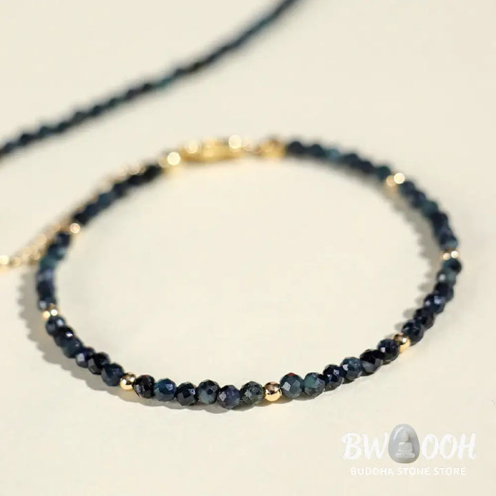 Buddha Stones Indicolite Tourmaline Copper Beads Wisdom Bracelet - BWOOOH - Bracelet