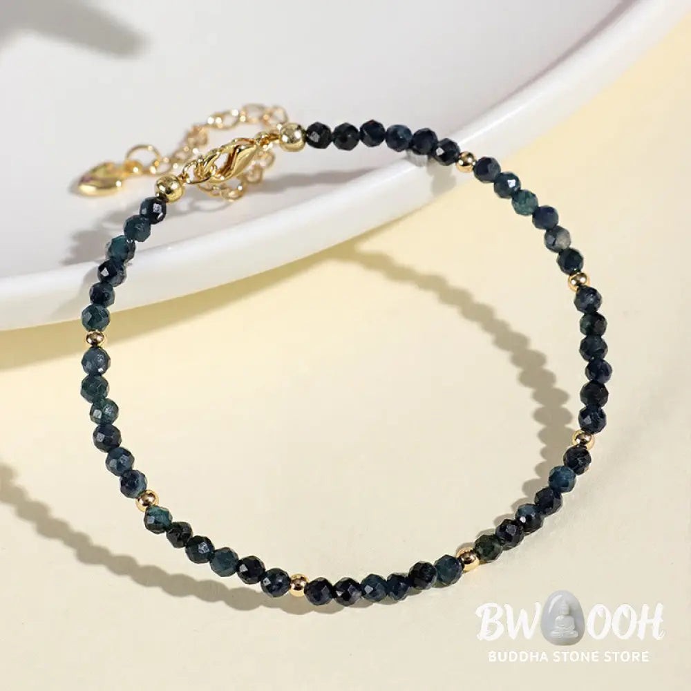 Buddha Stones Indicolite Tourmaline Copper Beads Wisdom Bracelet - BWOOOH - Bracelet