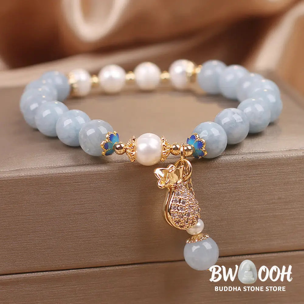 Buddha Stones Inner Peace And Stress Relief Aquamarine Jade Blue Bracelet Bangle Bundle - Bundle