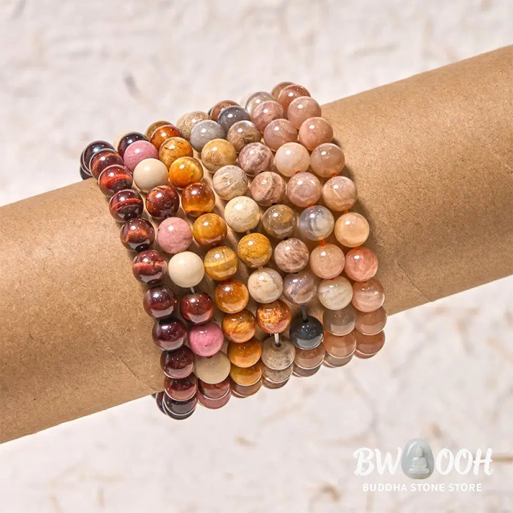 Buddha Stones Inspire Creativity Orange Red Series Passion Courage Bracelet - BWOOOH - Bracelet