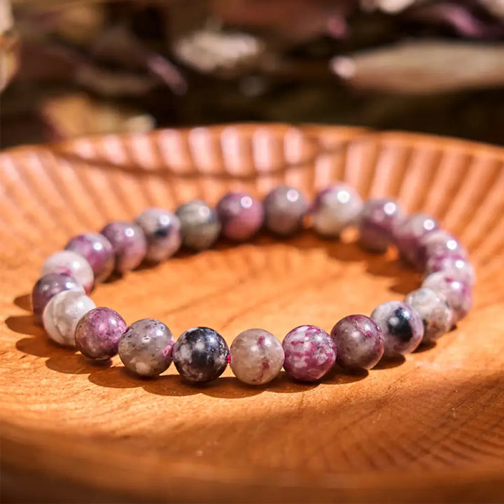 Buddha Stones Inspire Creativity Orange Red Series Passion Courage Bracelet - BWOOOH - Plum Blossom Tourmaline(Wrist