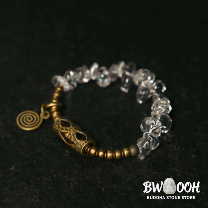 Buddha Stones Irregular White Crystal Copper Clarity Bracelet - BWOOOH - Bracelet