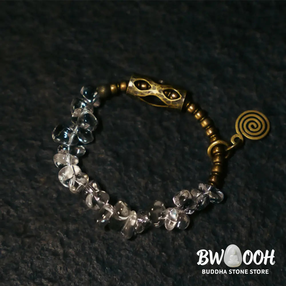 Buddha Stones Irregular White Crystal Copper Clarity Bracelet - BWOOOH - Bracelet