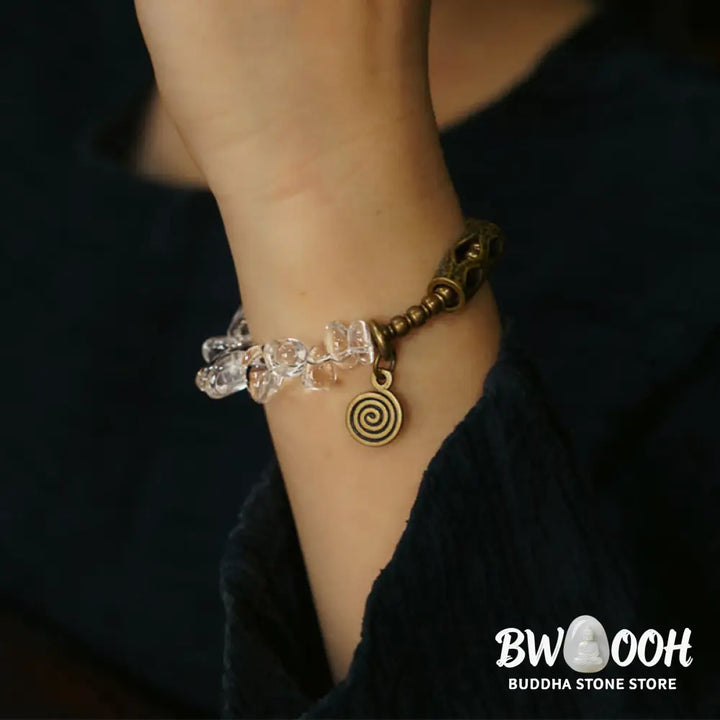 Buddha Stones Irregular White Crystal Copper Clarity Bracelet - BWOOOH - Bracelet